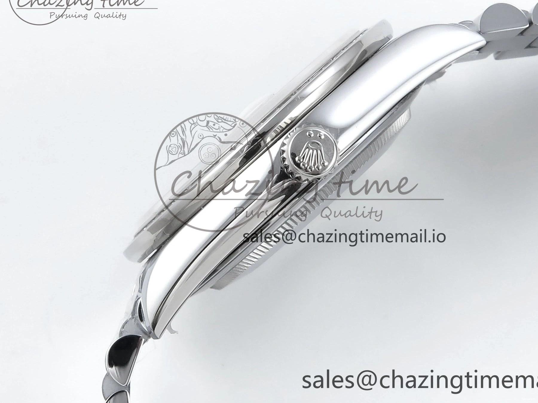 SS DayDate 1:1 Best Bezel QF A2836 40 Diamonds on Weight) Bracelet V5 (Gain Blue President Dial Diamonds Edition 0504